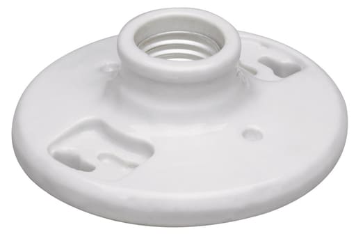 Pass & Seymour / Legrand - Pass & Seymour 272 Medium Base, Porcelain, One Piece Keyless. 2 Terminals With Tri-Drive Screws, Fits 3 1/4 And 4 Boxes, With Cage Neck.