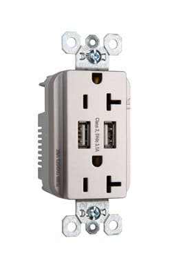 Pass & Seymour / Legrand - P&S TR5362USBNI DUP REC 20A TR SPEC
