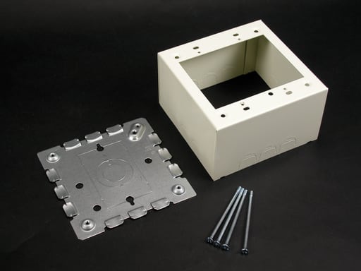 The Wiremold Co - Wiremold 5744S-2WH 500/700-Series Two-Gang Deep Switch and Receptacle Box Fitting