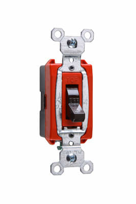 Pass & Seymour / Legrand - Pass & Seymour CS20AC1 Commercial 1pole Switch, Side Wire, 20A 120/277V - Brown