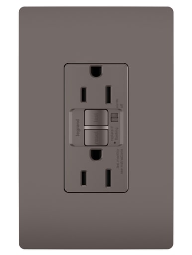 Pass & Seymour / Legrand - Pass & Seymour 1597-TR 15A 125V Self-Test Tamper-Resistant GFCI, Brown