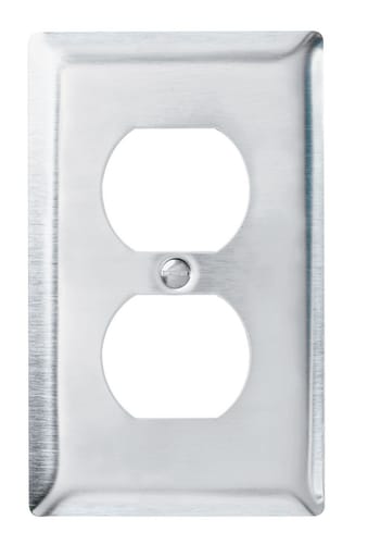 Pass & Seymour / Legrand - Pass & Seymour SS8 1Gang Wall Plate, Duplex, Standard - 302/304 Stainless Steel