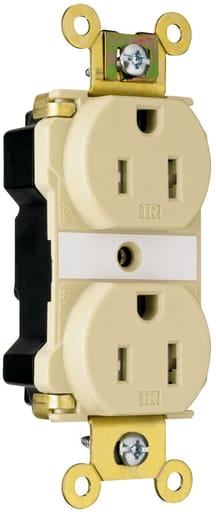 Pass & Seymour / Legrand - Pass & Seymour PTTR62-W PlugTail™ Industrial Extra Heavy-Duty Spec Grade Tamper-Resistant Duplex Receptacle, 15A 125V - White