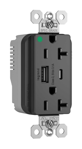 Pass & Seymour / Legrand - P&S PTTR20HACUSBBK PLUGTAIL 20A HG