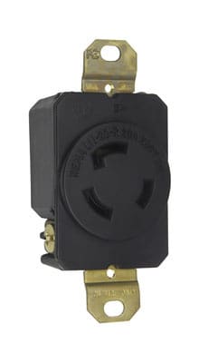 Pass & Seymour / Legrand - Pass & Seymour L1120-R Turnlok Receptacle, 3wire, 20A 3phase 250v