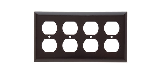 Pass & Seymour / Legrand - P&S SP84 SMOOTH WP 4G DUPLEX BR