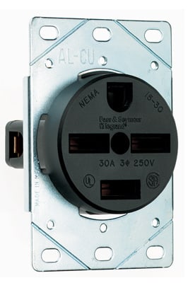 Pass & Seymour / Legrand - Pass & Seymour 5740 Straight Blade Receptacle 3pole 4wire 30amp 250v