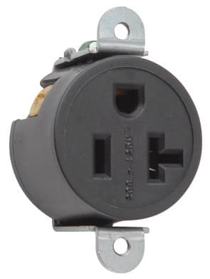 Pass & Seymour / Legrand - Pass & Seymour 5358-BK Commercial Grade Short Strap Single Receptacle Side Wire 20A 125V - Black
