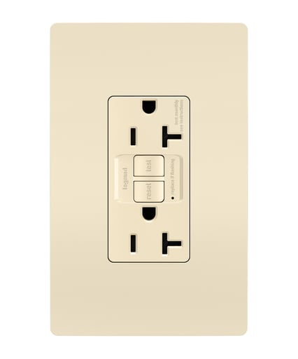 Pass & Seymour / Legrand - Pass & Seymour 2097-TRLA 20A 125V Self-Test GFCI Tamper-Resistant, Light Almond