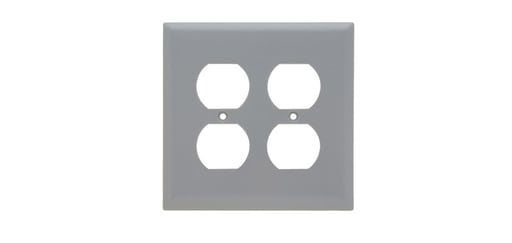 Pass & Seymour / Legrand - SMOOTH JR JUMBO W/P 2G DUPLEX GRAY