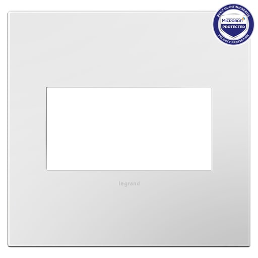 Pass & Seymour / Legrand - Pass & Seymour AWP-2GWHW10 2-Gang 2-Module Wall Plate - Gloss White on White