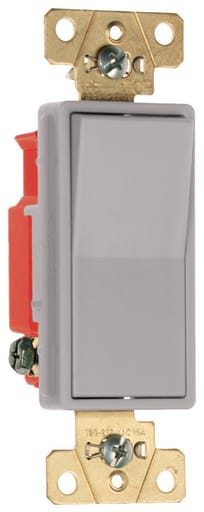 Pass & Seymour / Legrand - Pass & Seymour 2621-GRY Single Pole, Back and Side Wire, 20 amps, 120/277V -Gray.