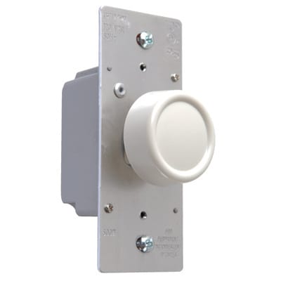 Pass & Seymour / Legrand - Pass & Seymour R600-PWV 600 W 120 Volt 1-Pole White Incandescent Rotary with Preset On/Off Dimmer