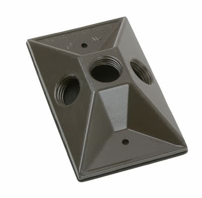 Pass & Seymour / Legrand - Pass & Seymour WPB13BR Bronze 1-Gang Raised Weatherproof Box Outdoor Lamp Cluster Cover