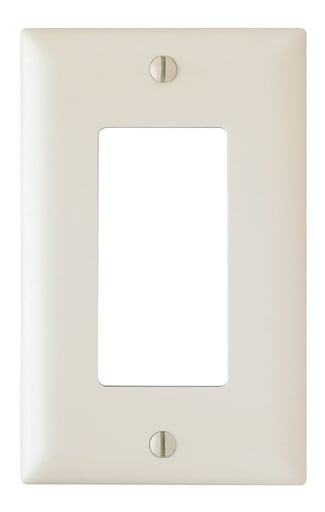 Pass & Seymour / Legrand - Pass & Seymour TP26-LA 1Gang Wall Plate, Decorator, Nylon, Standard - Light Almond