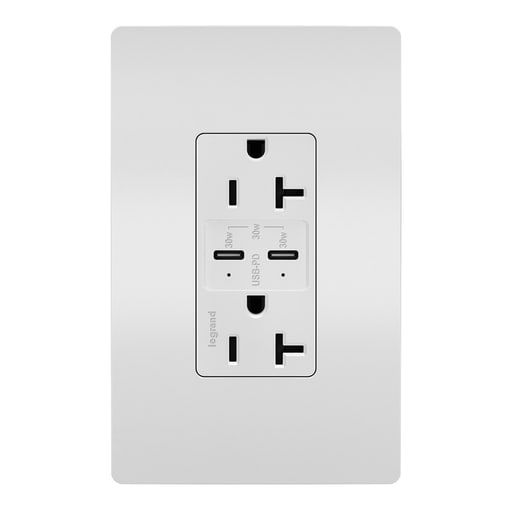 Pass & Seymour / Legrand - P&S TR20USBPDW 30W PWR DELIVERY USB