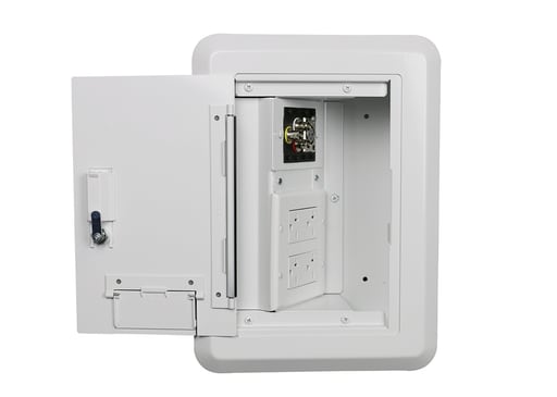 The Wiremold Co - Wiremold EHWB4-WH Evolution™-Series 4-Gang Hinged Wall Box