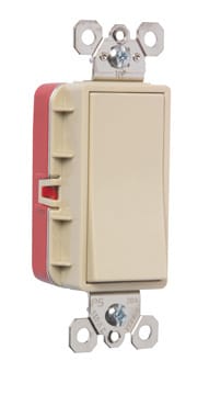 Pass & Seymour / Legrand - Pass & Seymour PT2601-I PlugTail™ Single Pole Decorator Switch, 15A 120/277V - Ivory