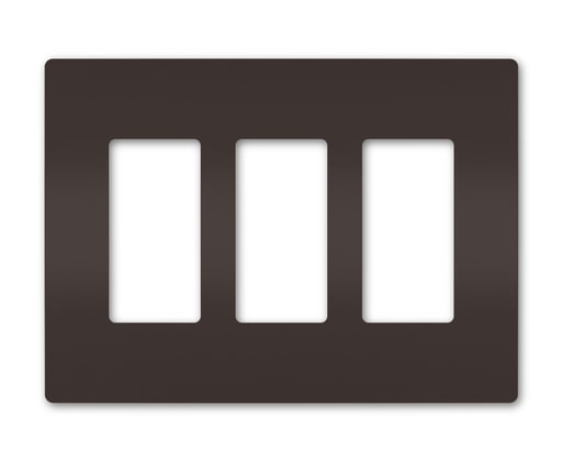 Pass & Seymour / Legrand - Pass & Seymour RWP263 3Gang Screwless Wall Plate, Radiant® - Brown