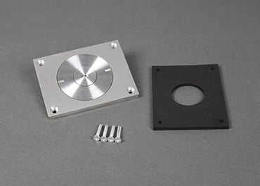The Wiremold Co - Wiremold 830CKTCAL-1/2 3.29 x 4.3" Brushed Aluminum Floor Box Power or Communication Cover Plate