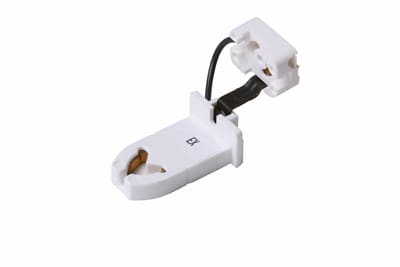 Pass & Seymour / Legrand - Pass & Seymour 391-1W medium Bi-Pin Fluorescent Lampholder, pressure lock terminals, includes starter base. White
