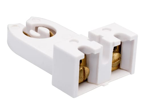 Pass & Seymour / Legrand - Pass & Seymour 390-1W Medium Bi-pin Flourescent Lampholder Screw Terminals. White