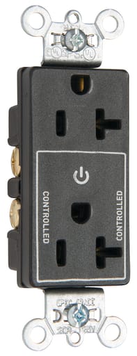Pass & Seymour / Legrand - Pass & Seymour 26352-CH 20A 125V Half Control Plugload Decorator Receptacle - Brown
