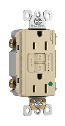 Pass & Seymour / Legrand - Pass & Seymour 1597-HGI 15A 125V Self-Test GFCI Hospital Grade Ivory
