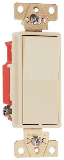 Pass & Seymour / Legrand - Pass & Seymour 2623-I Three-Way, Back And Side Wire, Decorator Switch, 20 Amps, 120/277 Volts, Ivory.
