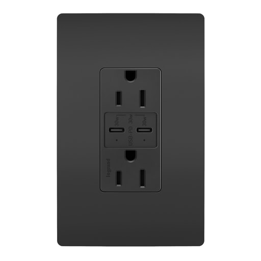 Pass & Seymour / Legrand - P&S R26USBPDBK RAD 30W PWR DELIVERY