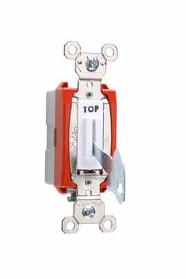 Pass & Seymour / Legrand - Pass & Seymour PS20AC1-WL 1Pole Lock Switch, Back & Side Wire, 20Amp 120/277Volt, White (Key Can Be Removed In Both Positions)