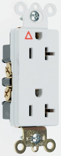 Pass & Seymour / Legrand - Pass & Seymour IG26362-RED Isolated Ground Heavy-Duty Decorator Spec Grade Duplex Receptacle, Back & Side Wire, 20A 125V - Red