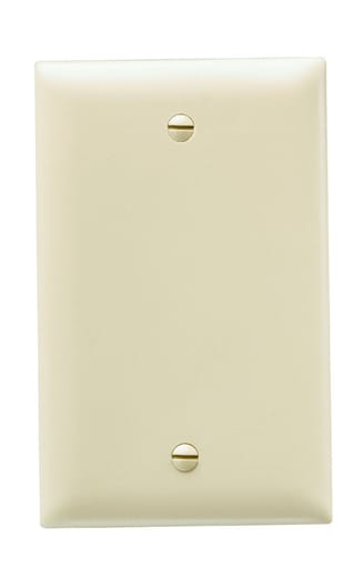 Pass & Seymour / Legrand - Pass & Seymour TP13-I 1Gang Wall Plate, Blank, Box Mount, Nylon, Standard - Ivory