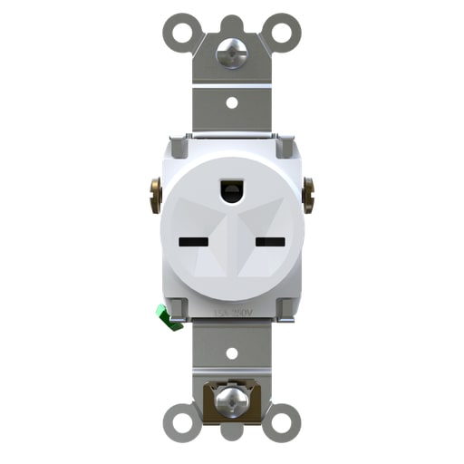 Pass & Seymour / Legrand - P&S WR5871TRW WR TR SGL REC 20A/250