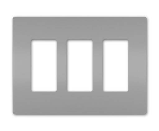 Pass & Seymour / Legrand - Pass & Seymour RWP263-GRY 3Gang Screwless Wall Plate, Radiant® - Gray