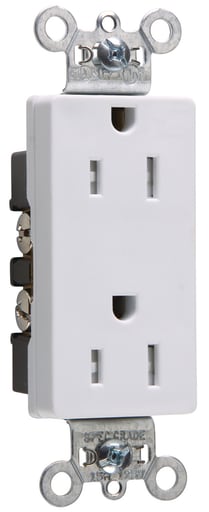 Pass & Seymour / Legrand - Pass & Seymour TR26252-W 15A 125V Tamper-Resistant Commercial Grade Decorator Receptacle, White