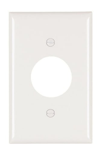 Pass & Seymour / Legrand - Pass & Seymour TP7-W 1Gang Wall Plate, Single Receptacle, Nylon, Standard - White
