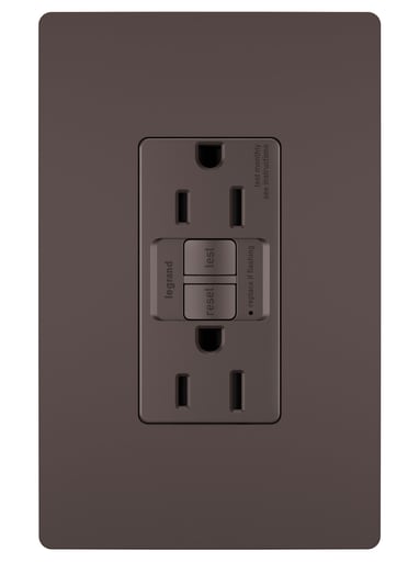 Pass & Seymour / Legrand - Pass & Seymour 1597-TRDBCC4 15A 125V GFCI Tamper Resistant Receptacle, Dark Bronze