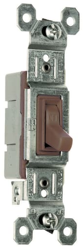 Pass & Seymour / Legrand - Pass & Seymour 660-G 15 Amp 120 VAC 1-Pole Brown Thermoplastic Toggle Switch