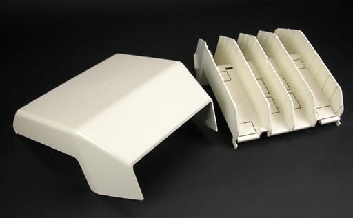 The Wiremold Co - Wiremold 5415 6-9/16" Ivory Non-Metallic Multiple Channel Raceway Tee