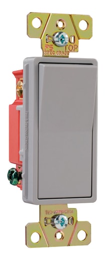 Pass & Seymour / Legrand - Pass & Seymour 2623-GRY Decorator 3way Switch Back & Side Wire, 20A 120/277V Gray