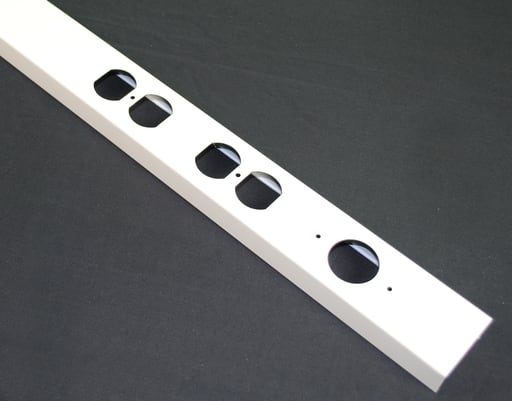 The Wiremold Co - Wiremold 25DTP-A 28 x 2-1/4 x 1" Ivory Steel Single Receptacle Cover