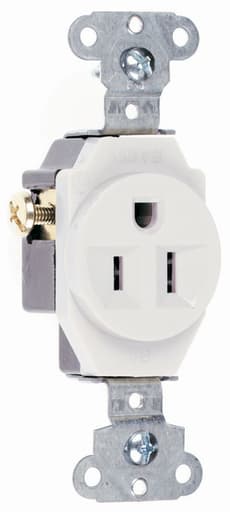 Pass & Seymour / Legrand - Pass & Seymour 5251-W 15Amp 125Volt, Heavy-Duty Spec Grade Single Receptacle, Side Wire, White