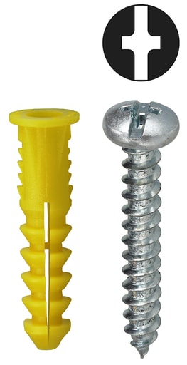 LH Dottie Co - LH Dottie 2AKTP #10 Phillips/Slotted Anchor Kit with #122 Yellow Anchor