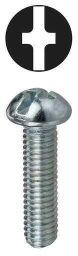 LH Dottie Co - LH Dottie RMC10241 #10-24 x 1 Inch Zinc Plated Steel Phillips/Slotted Round Head Machine Screw