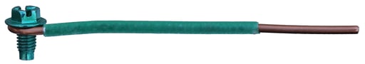 LH Dottie Co - Dottie GP1050 10-1/2" 12ga. Solid Copper Grounding Pigtail w/ Ground Screw