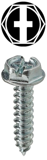 LH Dottie Co - LH Dottie HWSMS1034 #10 x 3/4 Inch Zinc Plated Steel Hex Washer Head Sheet Metal Screw