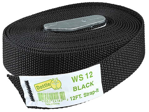 LH Dottie Co - LH Dottie WS12 12 Foot Black Nylon Web Strap