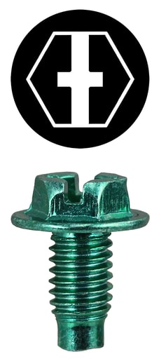 LH Dottie Co - Dottie 1032G 10-32 x 3/8" Ground Screw, Leader Point, 1/4" Hex (100/Pk)