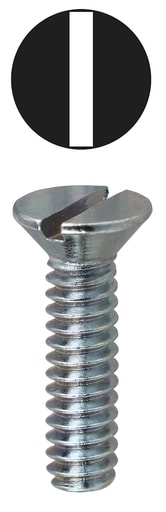 LH Dottie Co - LH Dottie FM6323 #6-32 x 3 Inch Zinc Plated Steel Flat Head Slotted Machine Screw